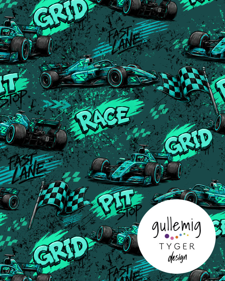 Jersey (trikå) - F1 racingbilar - Petrol (GOTS)