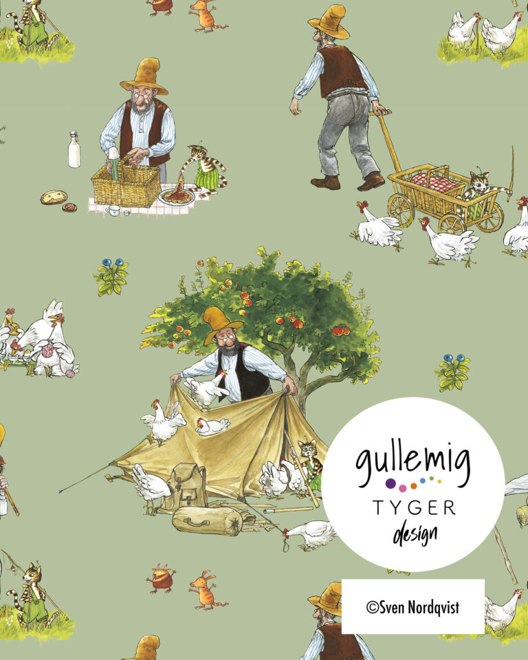 Canvas - Ut på tur med Pettson & Findus - Grön (Licenstyg)
