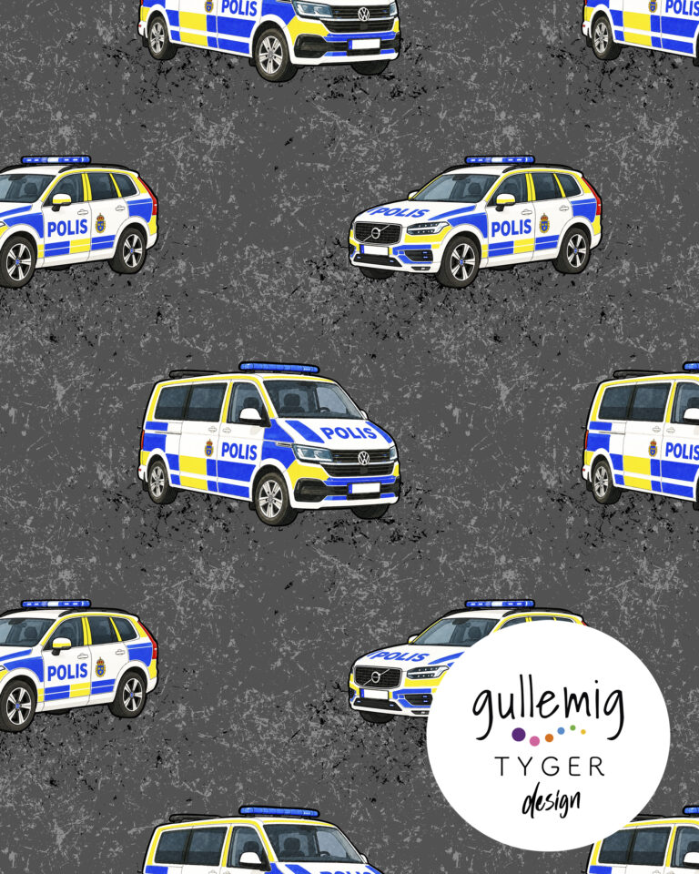 Jersey (trikå) - Polisbilar - Grå (GOTS)